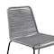 Armen Living Shasta 26" Outdoor Metal and Gray Rope Stackable Barstool, PK2 LCSTBABLGRY26 - alternate 3